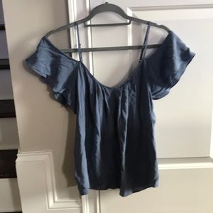 Joie - cold shoulder silk top.  Size Small